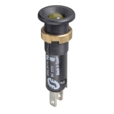 pilot light Ø8 - IP40 - yellow - protruding LED included - 24V - faston - Schneider Electric - XVLA135