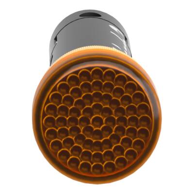pilot light Ø12 - IP40/IP65 - yellow - covered LED included - 12V - lugs - Schneider Electric - XVLA325