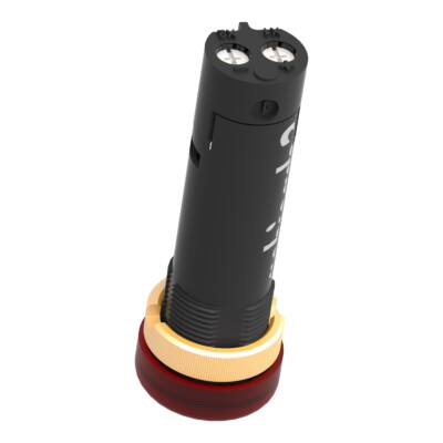 pilot light Ø12 - IP40/IP65 - red - covered LED included - 24V - lugs - Schneider Electric - XVLA334