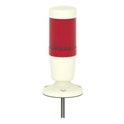 Pre assembled and pre cabled beacon, Harmony XVM, with buzzer + 1 illuminated unit, Ø 45 mm, 24 V AC/DC - Schneider Electric - XVMB2RSWSB