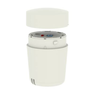 Harmony XVM, Base mounting unit with cover, plastic, white, Ø45, buzzer, 24 V AC/DC - Schneider Electric - XVMC29B