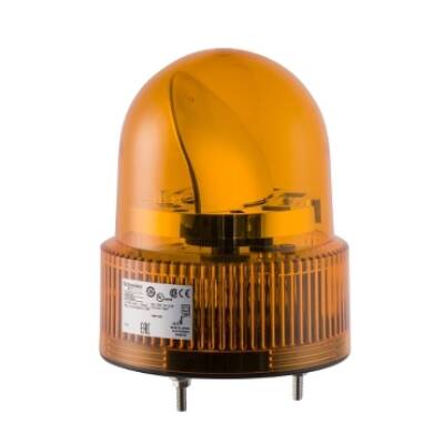 Prewired rotating mirror beacon, Harmony XVR, 120 mm, orange, without buzzer, 24 V AC DC - Schneider Electric - XVR12B05