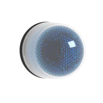 Illuminated beacon without buzzer, blue, Ø100, integral LED, 100...230 V AC - Schneider Electric - XVR3M06