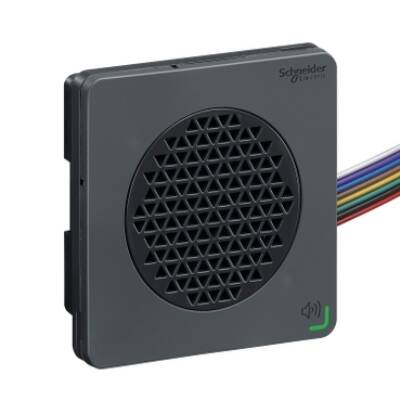 Editable voice alarms, black, mounting 72 mm DIN rail, PNP, 12...24V DC - Schneider Electric - XVSV7BBP