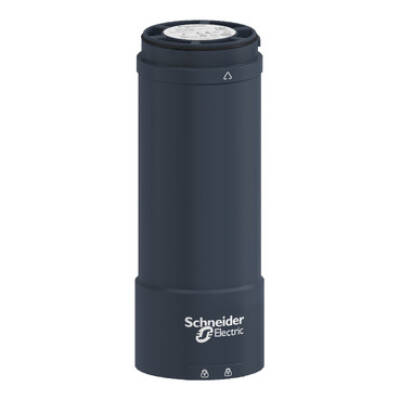 Base unit with top cover for modular tower lights, black, Ø60, PNP, 100...240 V AC - Schneider Electric - XVUC21MP