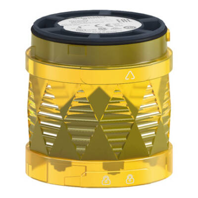Illuminated LED unit for modular tower lights, yellow, Ø60, steady, IP65, 24 V AC/DC - Schneider Electric - XVUC28