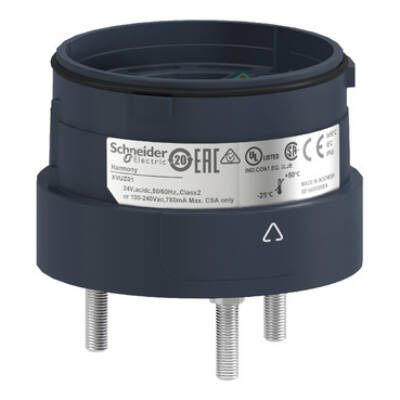 Fixing unit for modular tower lights, black, Ø60, 3 pins direct mounting - Schneider Electric - XVUZ01