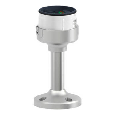 Fixing plate with 100 mm aluminium pole for modular tower lights, silver, Ø60 - Schneider Electric - XVUZ02Q