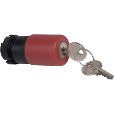 red Ø30 Emergency stop, switching off head trigger and latching key release - Schneider Electric - ZA2BS934