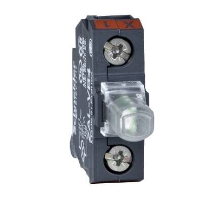 green light block for head Ø22 integral LED 48..120 V - screw clamp terminals - Schneider Electric - ZALVG3