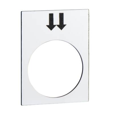 legend - 30 x 40 mm - white - right, fast - Schneider Electric - ZB2BY4908