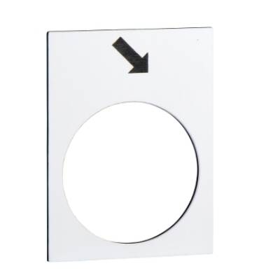 legend - 30 x 40 mm - white - forward, slow - Schneider Electric - ZB2BY4913