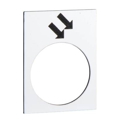 legend - 30 x 40 mm - white - forward, fast - Schneider Electric - ZB2BY4914