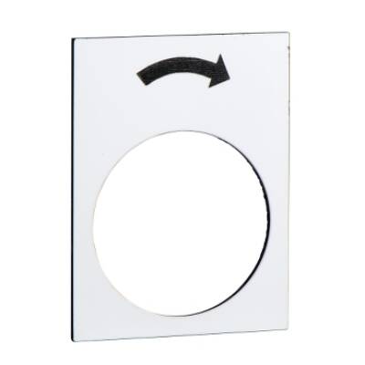 legend - 30 x 40 mm - white - slew right, slow - Schneider Electric - ZB2BY4919