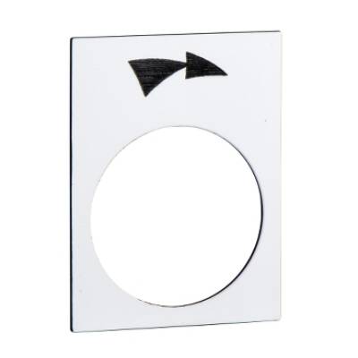 legend - 30 x 40 mm - white - slew right, slow-fast - Schneider Electric - ZB2BY4921