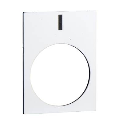 legend - 30 x 40 mm - white - I - Schneider Electric - ZB2BY4980