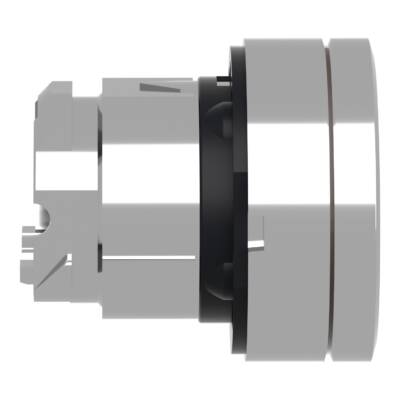 Head for illuminated push button, Harmony XB4, metal, white flush, 22mm, universal LED, for insertion legend - Schneider Electric - ZB4BA18