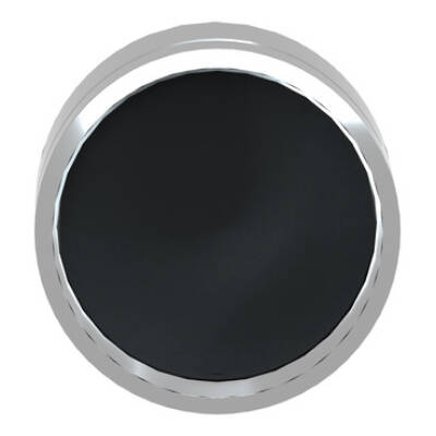 black recessed pushbutton head Ø22 spring return unmarked - Schneider Electric - ZB4BA26
