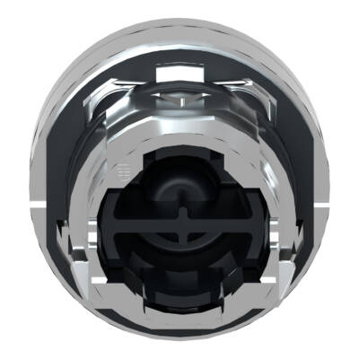 black recessed pushbutton head Ø22 spring return unmarked - Schneider Electric - ZB4BA26