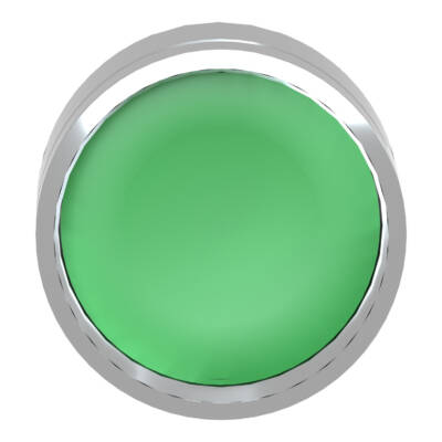 green recessed pushbutton head Ø22 spring return unmarked - Schneider Electric - ZB4BA36