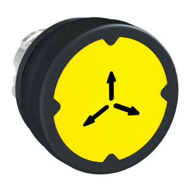 pushbutton head for harsh environment - yellow - with marking - Schneider Electric - ZB4BC58009