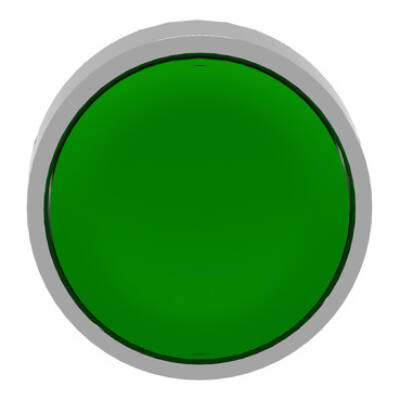 green flush pushbutton head Ø22 push-push unmarked - Schneider Electric - ZB4BH03