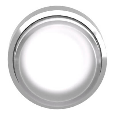 Head for illuminated push button, Harmony XB4, metal, white projecting, 22mm, push-push, universal LED, unmarked - Schneider Electric - ZB4BH13