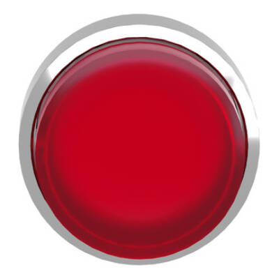 Head for illuminated push button, Harmony XB4, metal, red projecting, 22mm, push-push, universal LED, unmarked - Schneider Electric - ZB4BH43