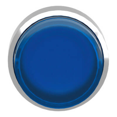 Head for illuminated push button, Harmony XB4, metal, blue projecting, 22mm, push-push, universal LED, unmarked - Schneider Electric - ZB4BH63