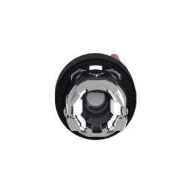 Head for illuminated selector switch, Harmony XB4, black metal, red handle, 22mm, universal LED, 2 positions, stay put - Schneider Electric - ZB4BK12437