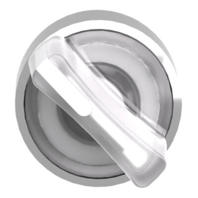 Head for illuminated selector switch, Harmony XB4, universal LED,  white handle, 22mm, 2 positions, spring return - Schneider Electric - ZB4BK1413