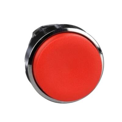 red projecting pushbutton head Ø22 spring return unmarked - Schneider Electric - ZB4BL4