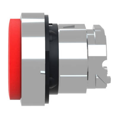 Projecting push button head Ø40, metal, red, Ø22, spring return, marked O - Schneider Electric - ZB4BL432
