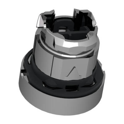 Head for non illuminated push button, Harmony XB4, metal, green flush, 22mm, spring return, clear boot, unmarked - Schneider Electric - ZB4BP38