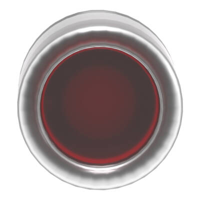 Head for non illuminated push button, Harmony XB4, red flush, 22mm, spring return, clear boot, unmarked - Schneider Electric - ZB4BP48