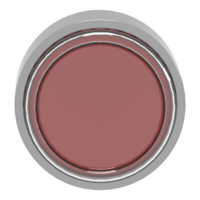 Head for non illuminated push button, Harmony XB4, red flush, 22mm, spring return, clear membrane, unmarked - Schneider Electric - ZB4BP483
