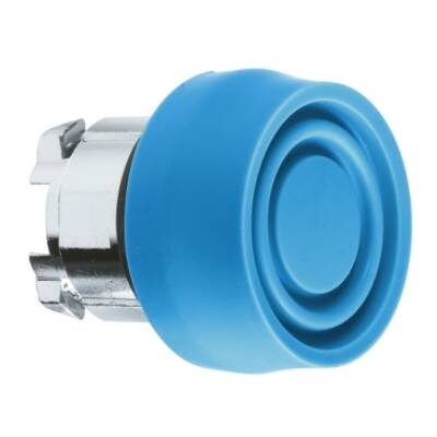 blue flush pushbutton head Ø22 spring return unmarked - Schneider Electric - ZB4BP6S