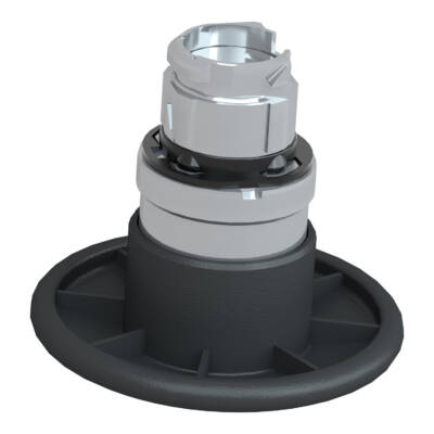 black Ø60 mushroom pushbutton head Ø22 spring return - Schneider Electric - ZB4BR216