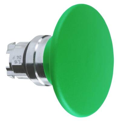 green Ø60 mushroom pushbutton head Ø22 spring return - Schneider Electric - ZB4BR316