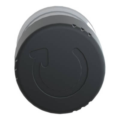 black Ø30 mushroom pushbutton head Ø22 latching turn release - Schneider Electric - ZB4BS42