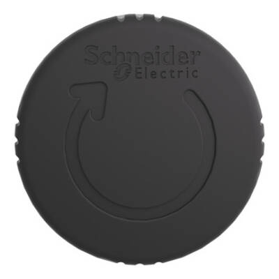 black Ø40 mushroom pushbutton head Ø22 latching turn release - Schneider Electric - ZB4BS52