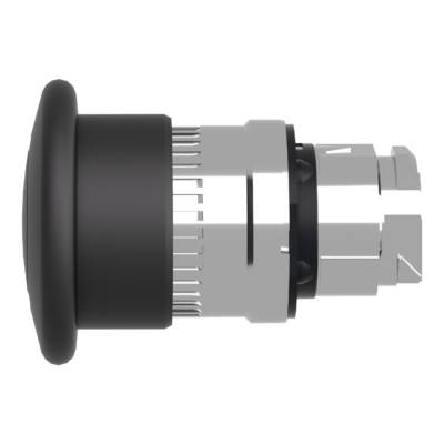 black Ø40 mushroom pushbutton head Ø22 latching push-pull - Schneider Electric - ZB4BT2