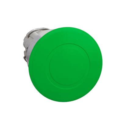 green Ø40 mushroom pushbutton head Ø22 latching push-pull - Schneider Electric - ZB4BT3