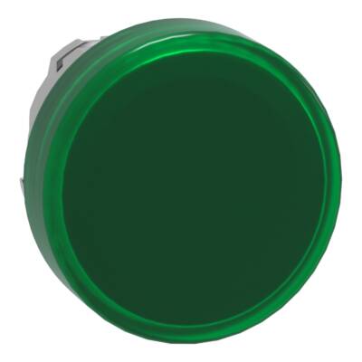 Head for pilot light, Harmony XB4, green, 22mm, with plain lens, universal LED - Schneider Electric - ZB4BV033E