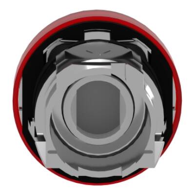 Head for pilot light, Harmony XB4, red, 22mm, with plain lens, universal LED - Schneider Electric - ZB4BV043E