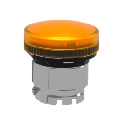 orange pilot light head Ø22 with plain lens for BA9s bulb - Schneider Electric - ZB4BV05