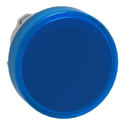 Head for pilot light, Harmony XB4, metal, blue, 22mm, universal LED, plain lens - Schneider Electric - ZB4BV063