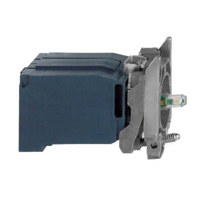 green light block with body/fixing collar with BA9s LED bulb 400V - Schneider Electric - ZB4BV5D3