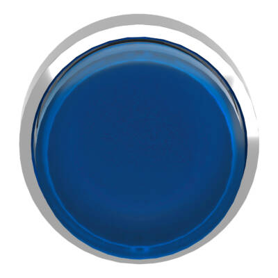 Head for illuminated push button, Harmony XB4, metal, blue projecting, 22mm, spring return, universal LED, unmarked - Schneider Electric - ZB4BW163