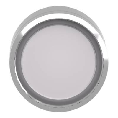 Head for illuminated push button, Harmony XB4, metal, white flush, 22mm, universal LED, spring return, plan lens - Schneider Electric - ZB4BW313